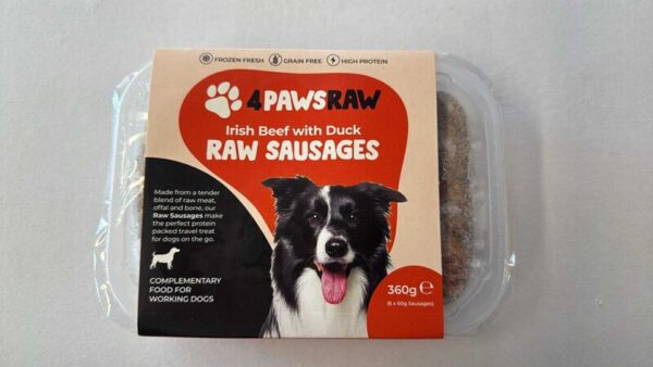 Beef & duck sausages